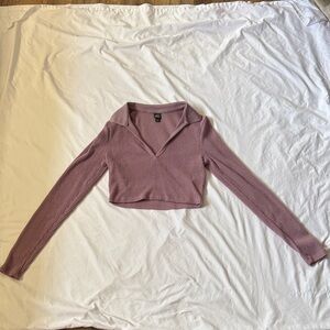 Wild Fable Lavender Ribbed Crop Top